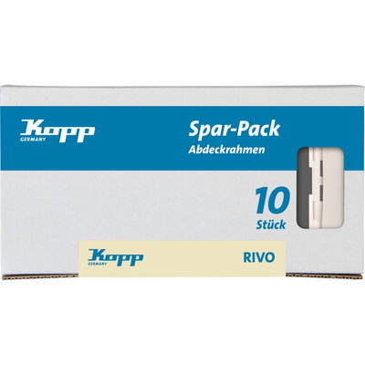 RIVO - Profi-Pack: 10x Abdeckrahmen 1-fach, Farbe:weiß