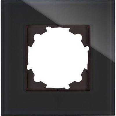 HK07 - Glas-Abdeckrahmen 1-fach, Farbe: schwarz