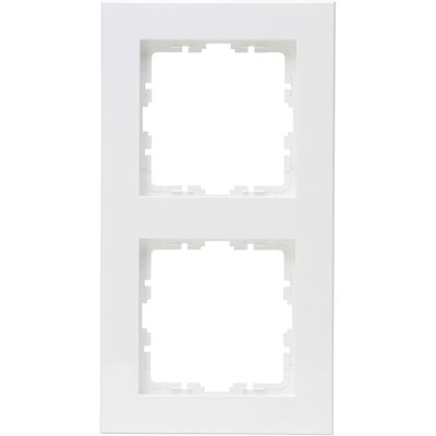 HK07 PURE - Abdeckrahmen 2-fach, Farbe: reinweiß