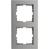 HK07 PURE - Abdeckrahmen 2-fach, Farbe: stahl