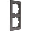 HK07 PURE - Abdeckrahmen 2-fach, Farbe: stahl