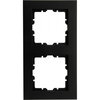 HK07 PURE - Abdeckrahmen 2-fach, Farbe: schwarz matt