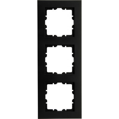 HK07 PURE - Abdeckrahmen 3-fach, Farbe: schwarz matt