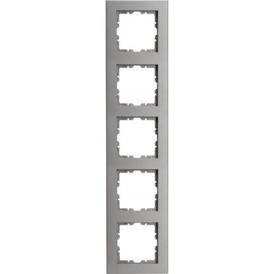 HK07 PURE - Abdeckrahmen 5-fach, Farbe: stahl