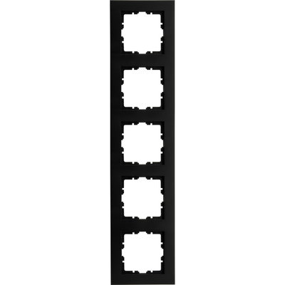 HK07 PURE - Abdeckrahmen 5-fach, Farbe: schwarz matt