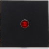 HK07 - Flächenwippe mit Linse rot, Farbe: schwarz matt