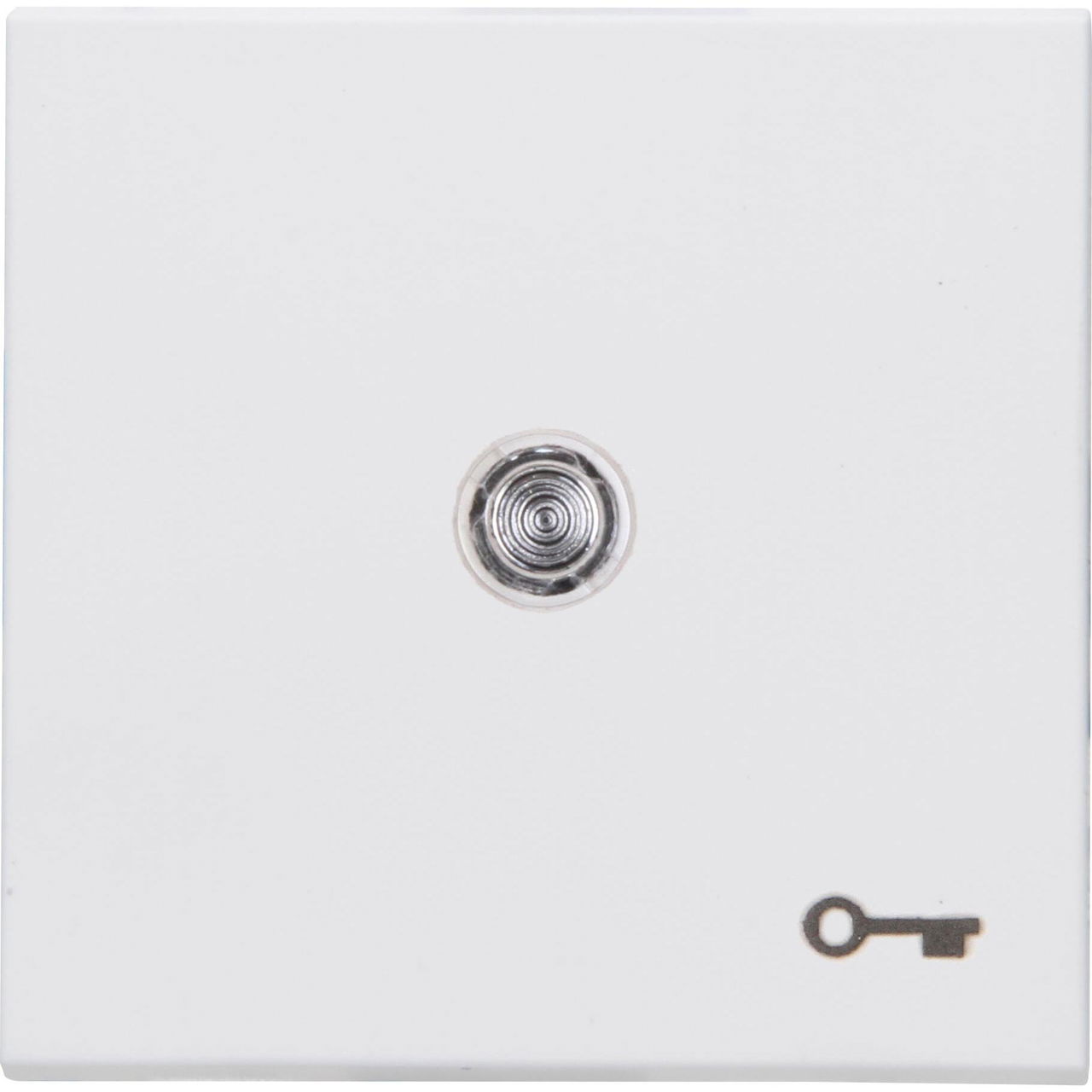 HK07 - Flächenwippe mit Linse und Symbol "Schlüssel", Farbe: arktisweiß