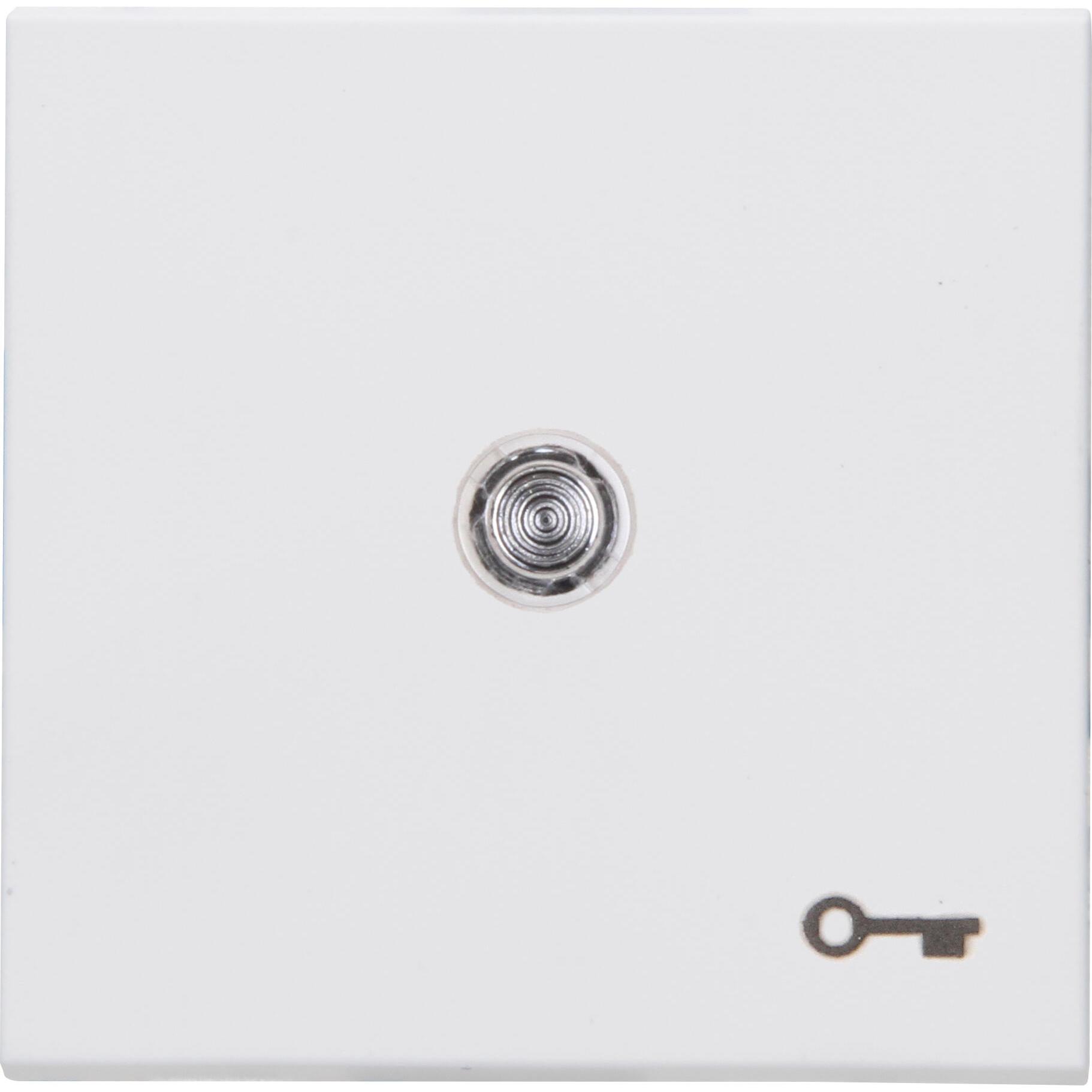 HK07 - Flächenwippe mit Linse und Symbol "Schlüssel", Farbe: arktisweiß