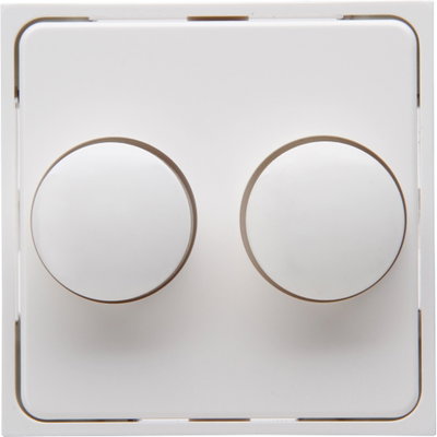 ATHENIS - Abdeckung für Doppeldimmer, Farbe: reinweiß