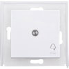HK07 IP44 - Flächenwippe mit Linse und Symbol "Glocke" , Farbe: reinweiß