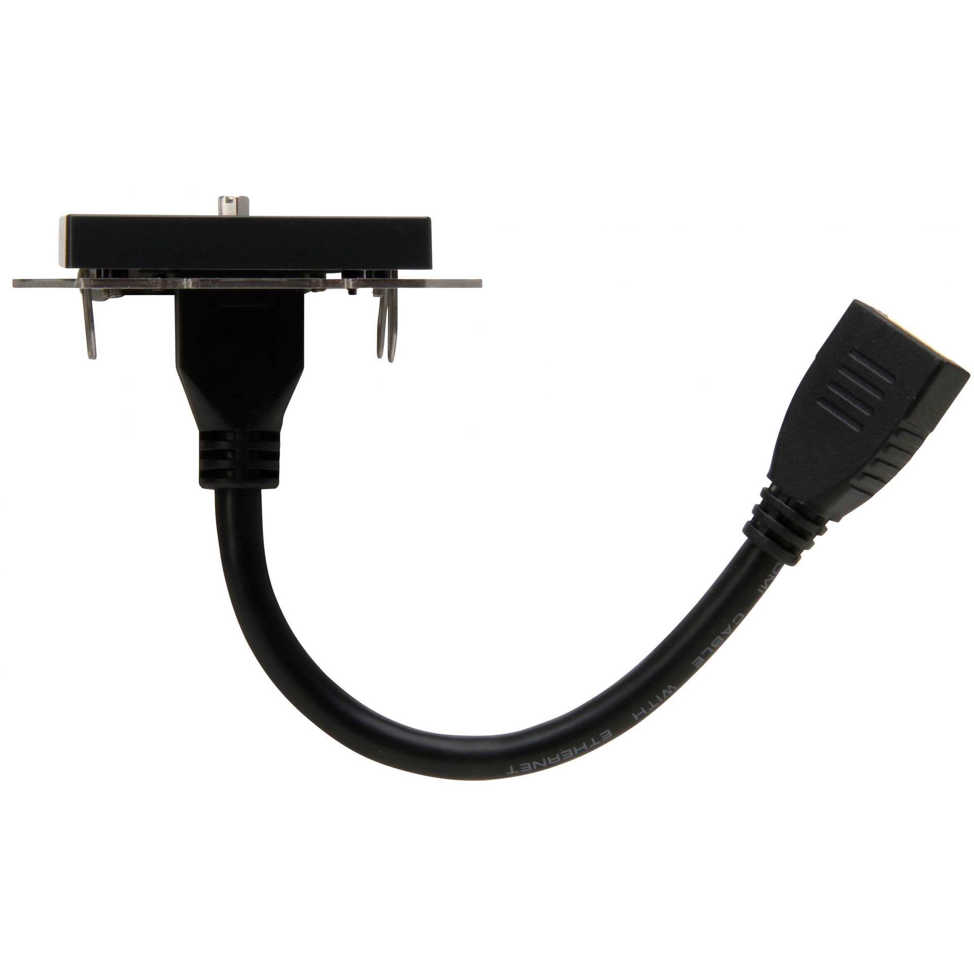HDMI-Anschlussdose mit Kabelpeitsche 0,2m, Farbe: anthrazit – Bild 3 von 7