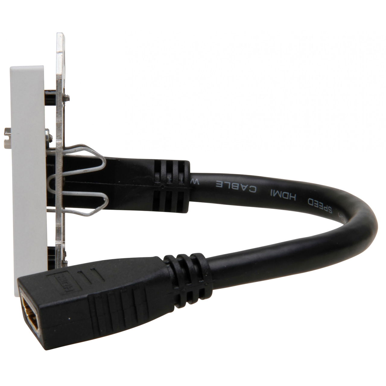 HDMI-Anschlussdose mit Kabelpeitsche 0,2m, Farbe: grau matt – Bild 7 von 7