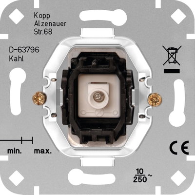 Unterputz Taster (Wechsler)-Sockel mit N-Klemme, mit Glimmlampe