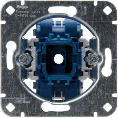 Unterputz Universalschalter-Sockel (Aus-/Wechsel), Farbe: aluminium