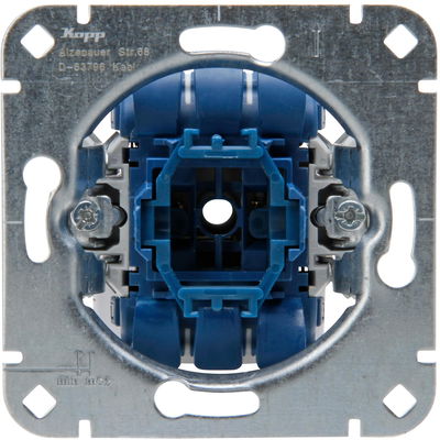 Unterputz Kreuzschalter-Sockel, Farbe: aluminium