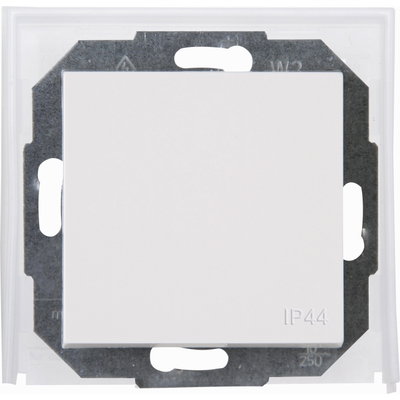 ATHENIS IP44 - Aus-/Wechselschalter, Federplatte und Dichtungsring, Farbe: reinweiß