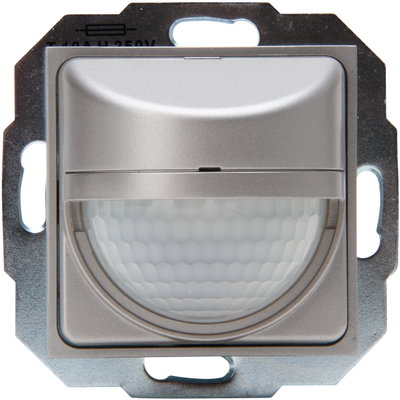 HK07 - INFRAcontrol R180°, Infrarot-Bewegungsmelder, 3-Draht-Gerät, max. 2.000W, 50x50mm, Farbe: stahl