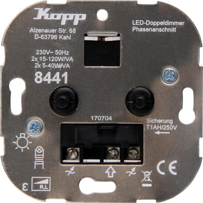 Doppel-Dimmer, 2x15-120W/VA