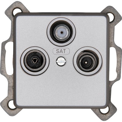 MILANO - Antennensteckdose TV/RF/SAT, digitaltauglich, Farbe: stahl