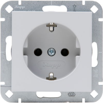 HK07 - Schutzkontakt-Steckdose, Farbe: grau matt