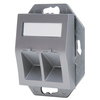 HK07 - Keystoneaufnahme mit Abdeckung, Farbe: stahl