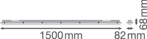 DAMP PROOF 5x THROUGHWIRING 1500 81W 840 IP65 GY – Bild 3 von 4