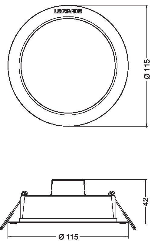 DOWNLIGHT IP44 DN 115 8W 830 WT – Bild 2 von 4