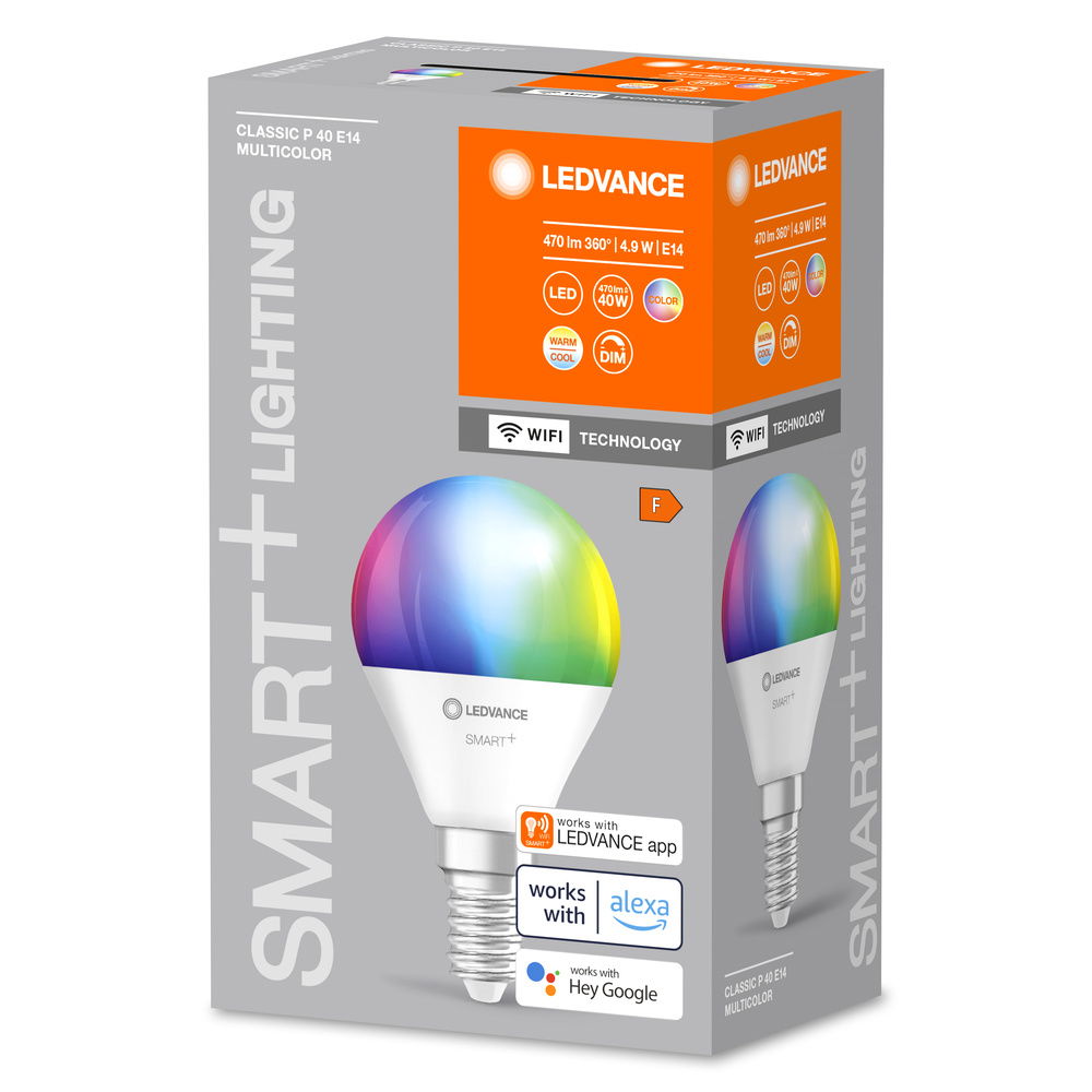 SMART+ WiFi Mini Bulb Multicolour 230V RGBW FR E14 SINGLE PACK – Bild 3 von 3