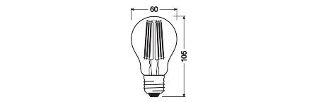 LED CLASSIC A ENERGY EFFICIENCY B DIM S 5.7W 827 FIL CL E27 – Bild 2 von 4