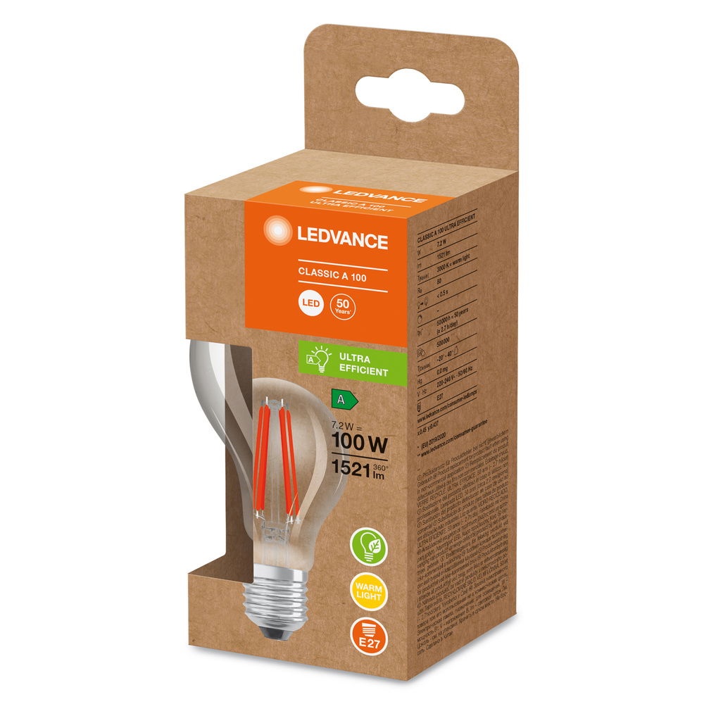 LED CLASSIC A ENERGY EFFICIENCY A S 100 7.2W/3000 K E27 – Bild 4 von 4