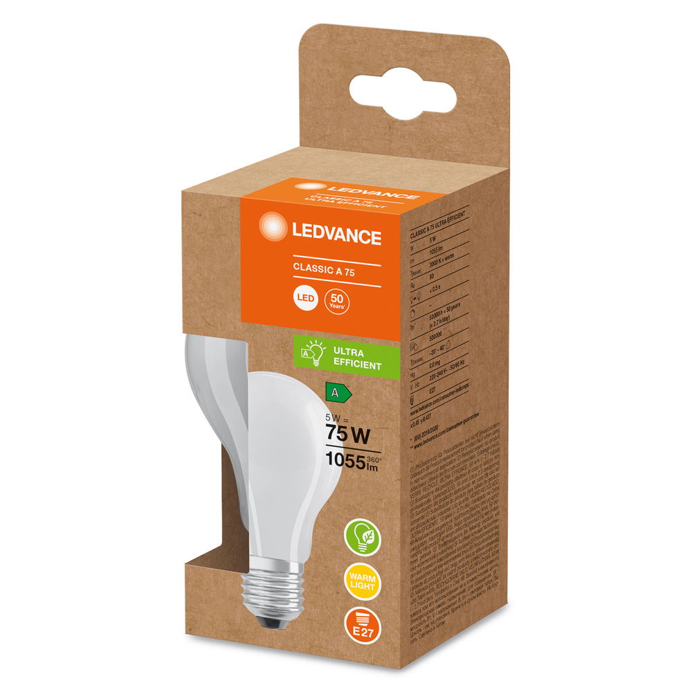 LED CLASSIC A ENERGY EFFICIENCY A S 75 5 W/3000 K E27 – Bild 4 von 4