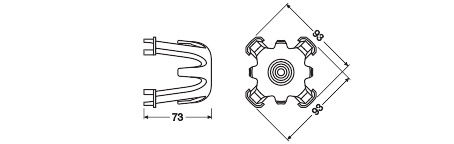SPOT HOLDER DN68 H65 – Bild 3 von 3