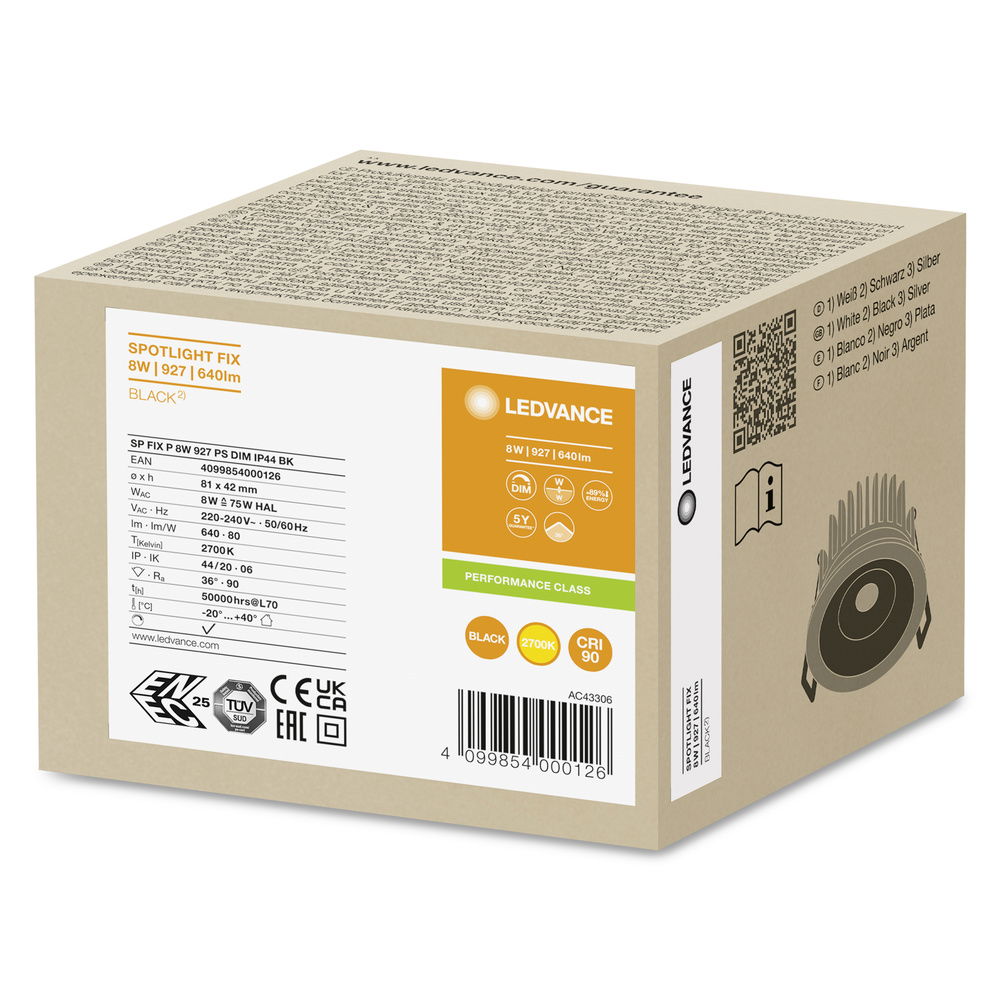 SPOT FIX 8W 927 PS DIM IP44 BK – Bild 6 von 6
