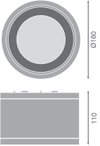 Anbau-Downlight mit IP65-Schutz