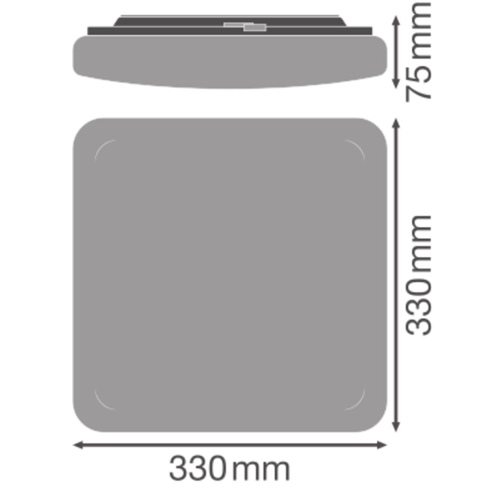 SURFACE SQUARE 330 3CCT SENSOR 24W 3CCT IP44 – Bild 2 von 5