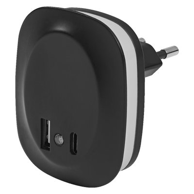 Lunetta Edge USB A&C 3000K Black
