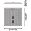 Quadratische Einlege-Leuchten mit IP54 Schutz, Zigbee 3.0 Technologie und starker Entblendung, 600 x 600 mm