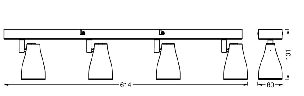 LED SPOT PEAR WHITE 4 x 4.3W 2700K GU10 – Bild 4 von 4