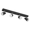 LED SPOT PEAR BLACK 4 x 4.3W 2700K GU10