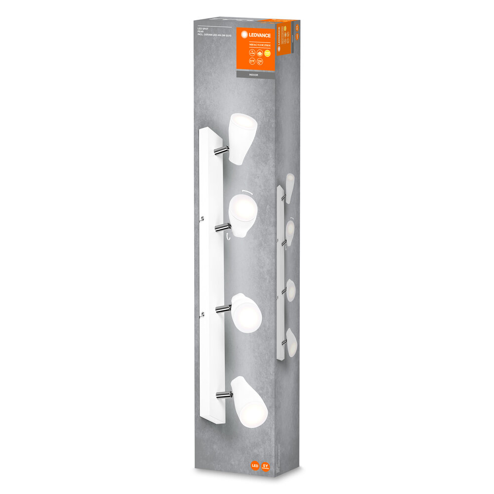 LED SPOT PEAR WHITE 4 x 4.3W 2700K GU10 – Bild 2 von 4