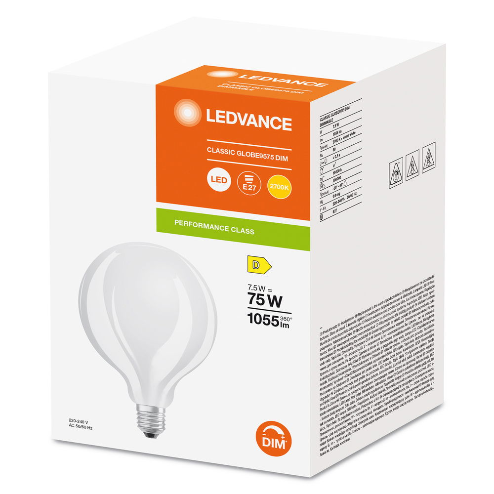 LED CLASSIC GLOBE DIM P 7.5W 827 FIL FR E27 – Bild 3 von 3