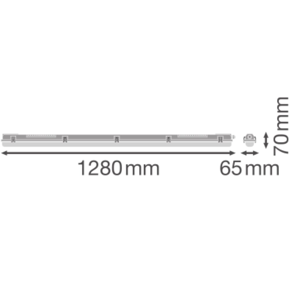 DAMP PROOF HOUSING EMERGENCY 1200 P 1XLAMP IP65 – Bild 3 von 4