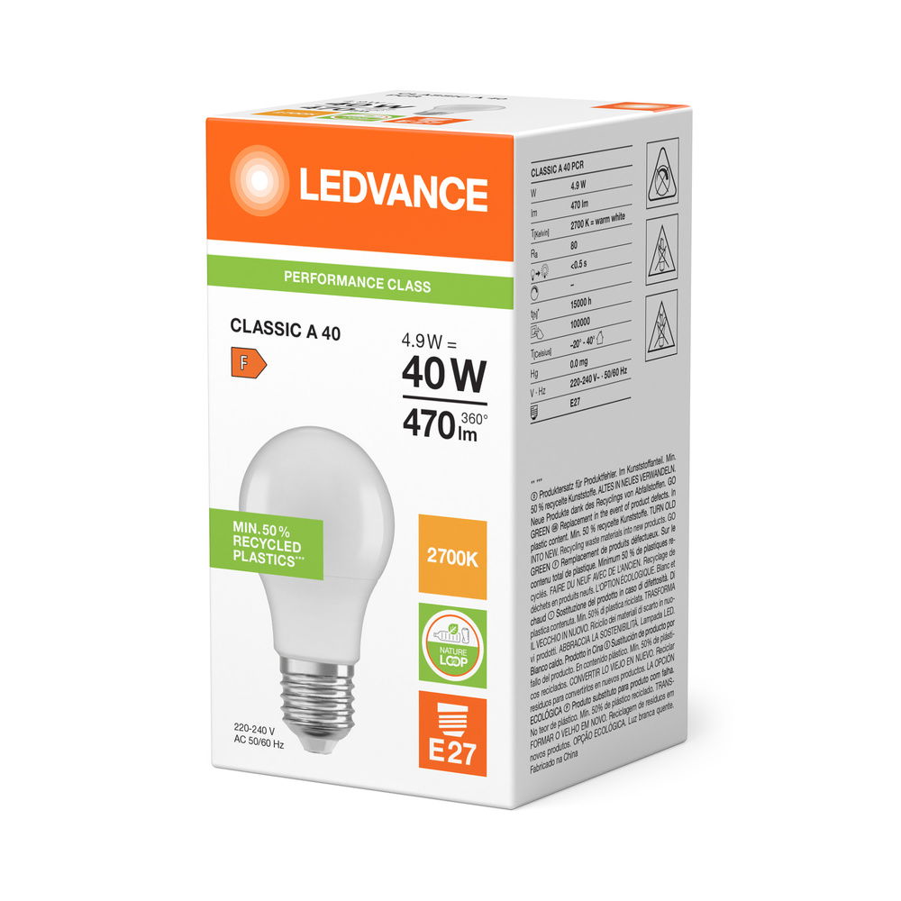 LED-Lampen, klassische A Kolbenform aus recyceltem Plastik – Bild 6 von 6