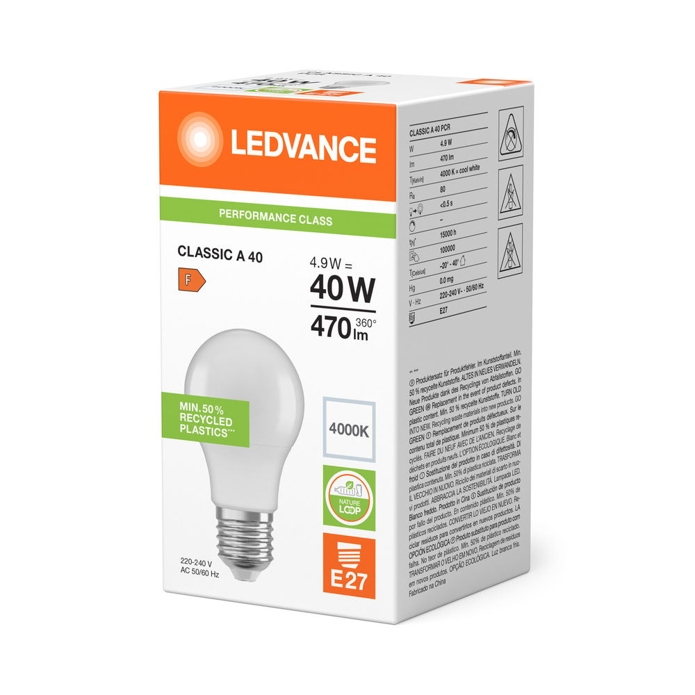 LED-Lampen, klassische A Kolbenform aus recyceltem Plastik – Bild 6 von 6
