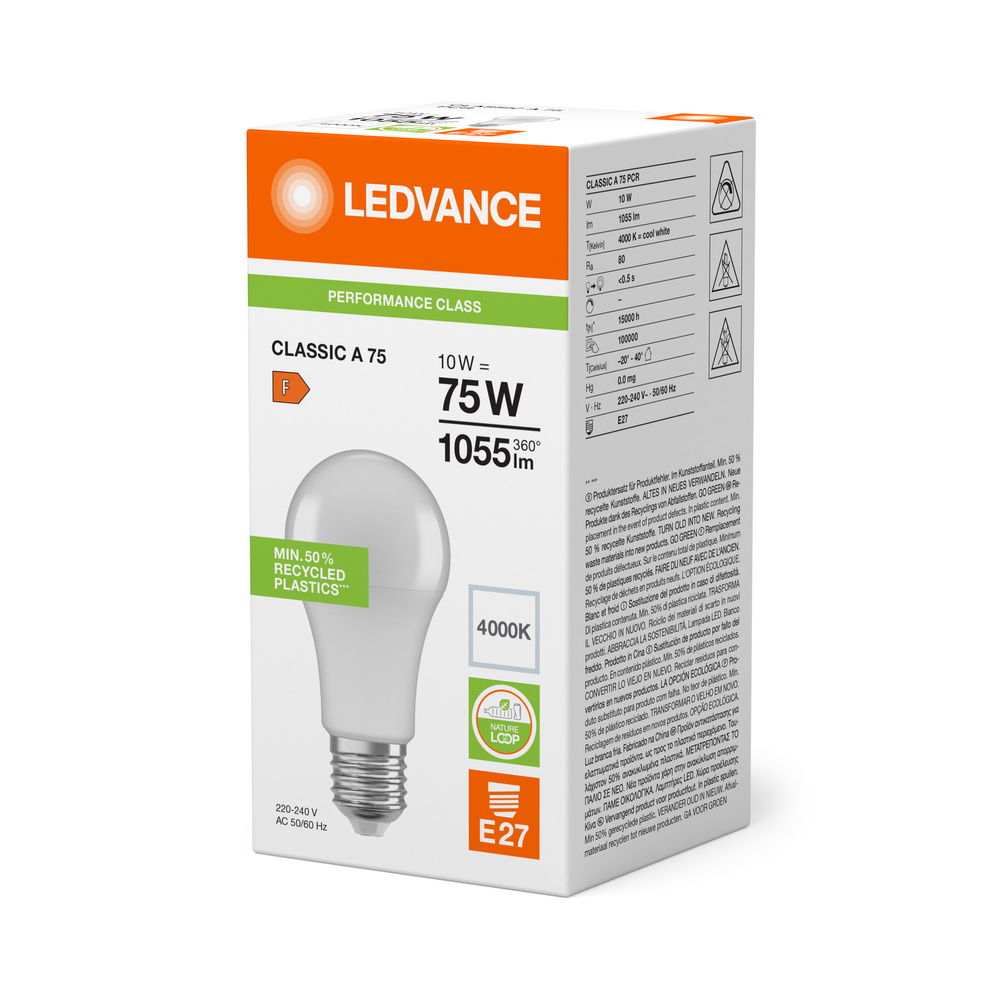LED-Lampen, klassische A Kolbenform aus recyceltem Plastik – Bild 6 von 6