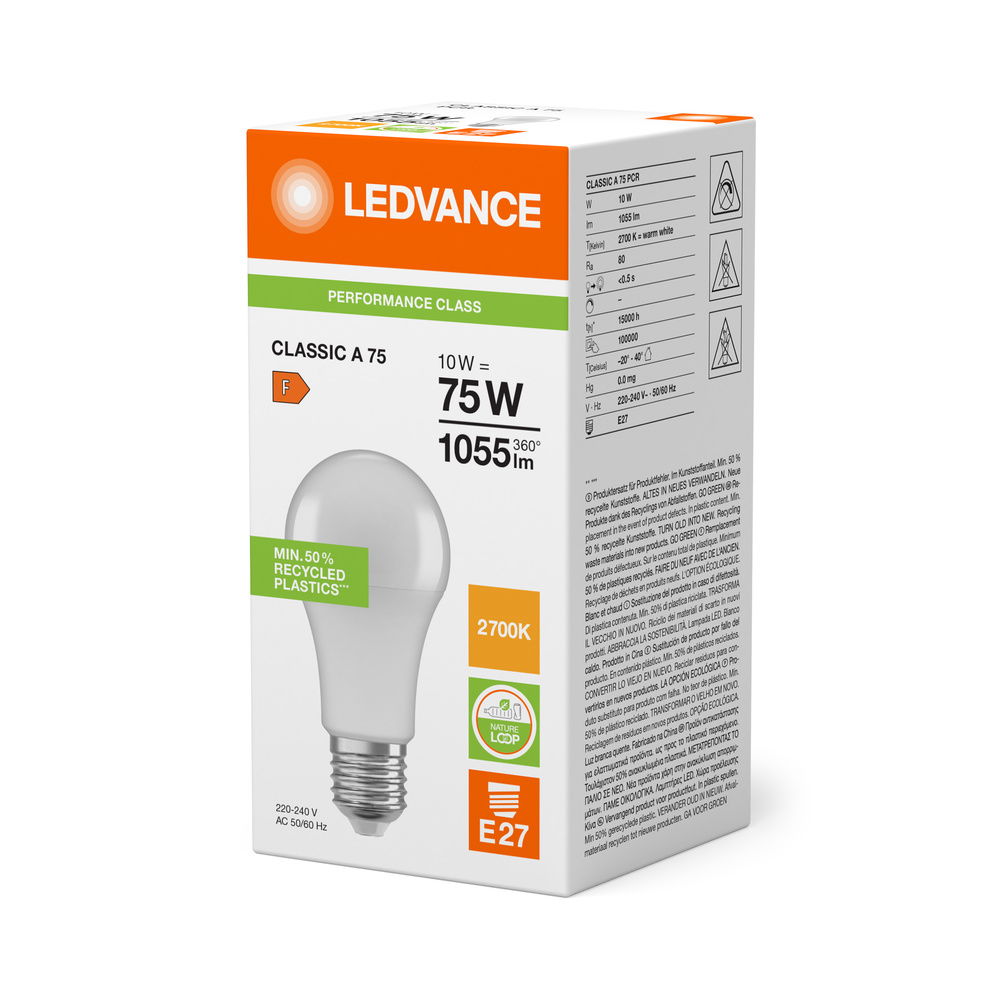 LED-Lampen, klassische A Kolbenform aus recyceltem Plastik – Bild 6 von 6
