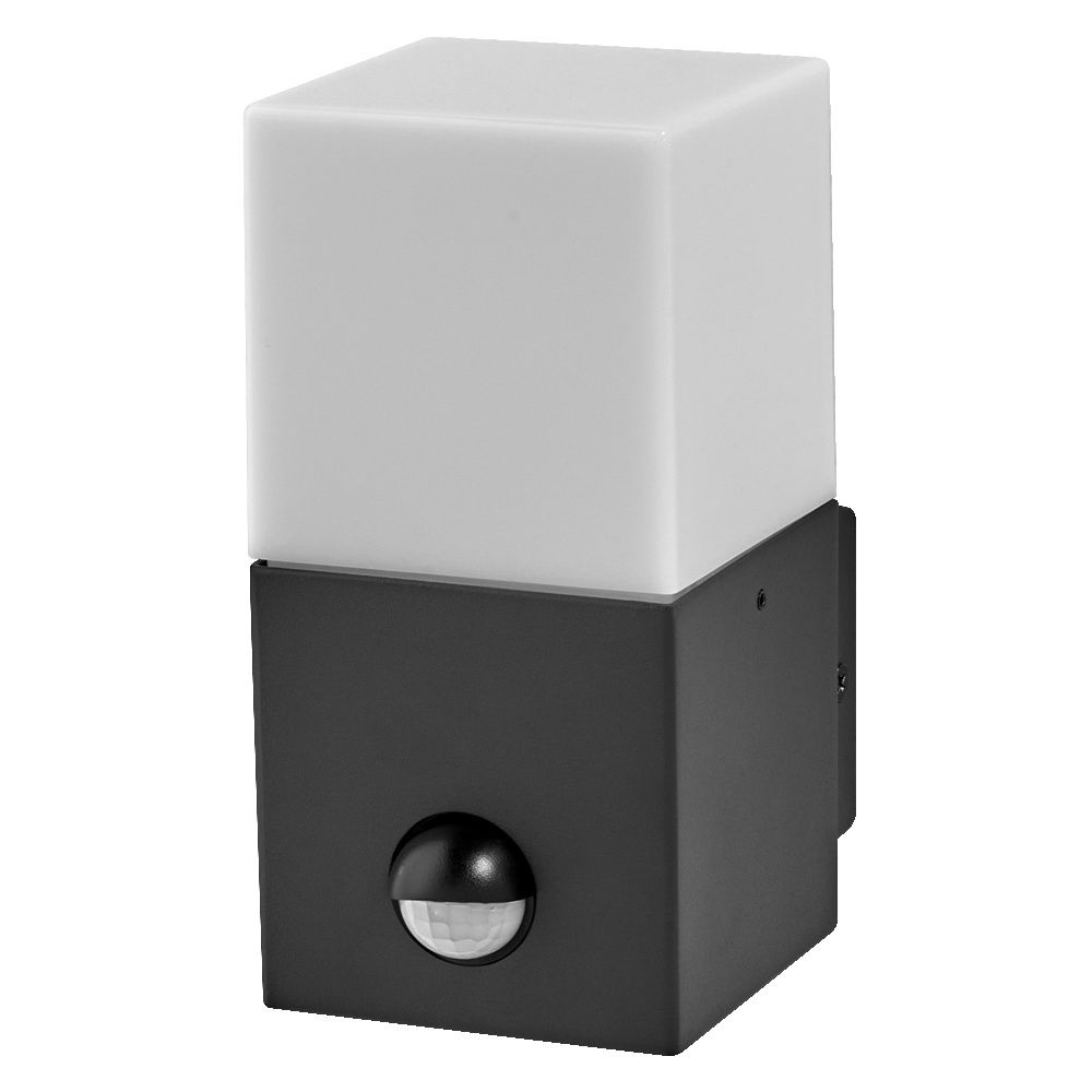 Endura Classic Figo Square Wall Sensor E27 Dark Gray