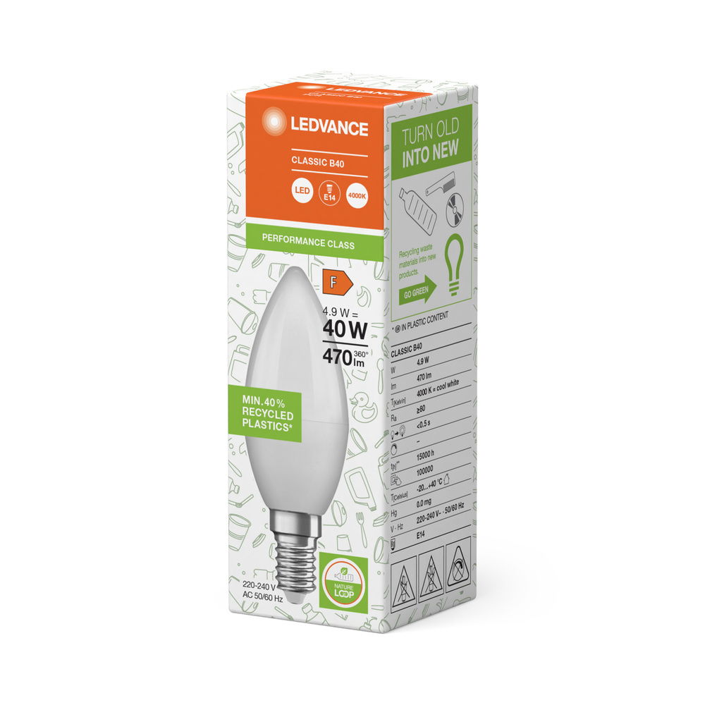 LED PCR LAMPS WITH CLASSIC B 4.9W 840 Frosted E14 – Bild 3 von 3
