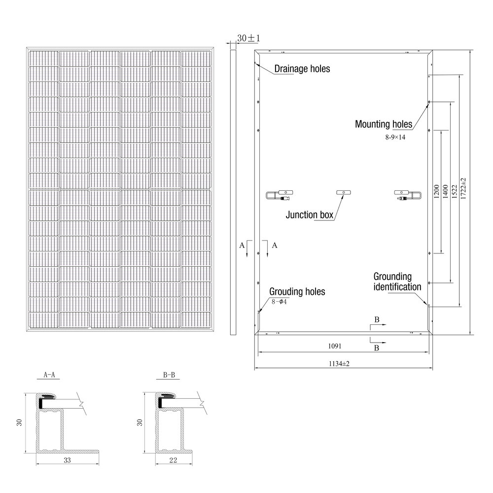 PV PANELS N-TYPE MONOFACIAL FULL BLACK 425 N 54 LM -BB-F3 – Bild 2 von 2