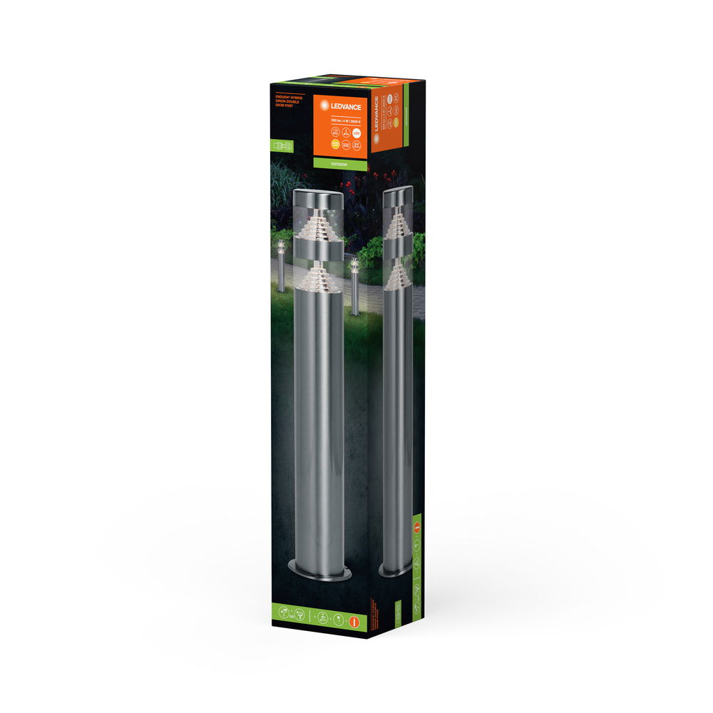 Endura Hybrid Bollard Orion Double 50cm 4W Stainless Steel – Bild 6 von 6